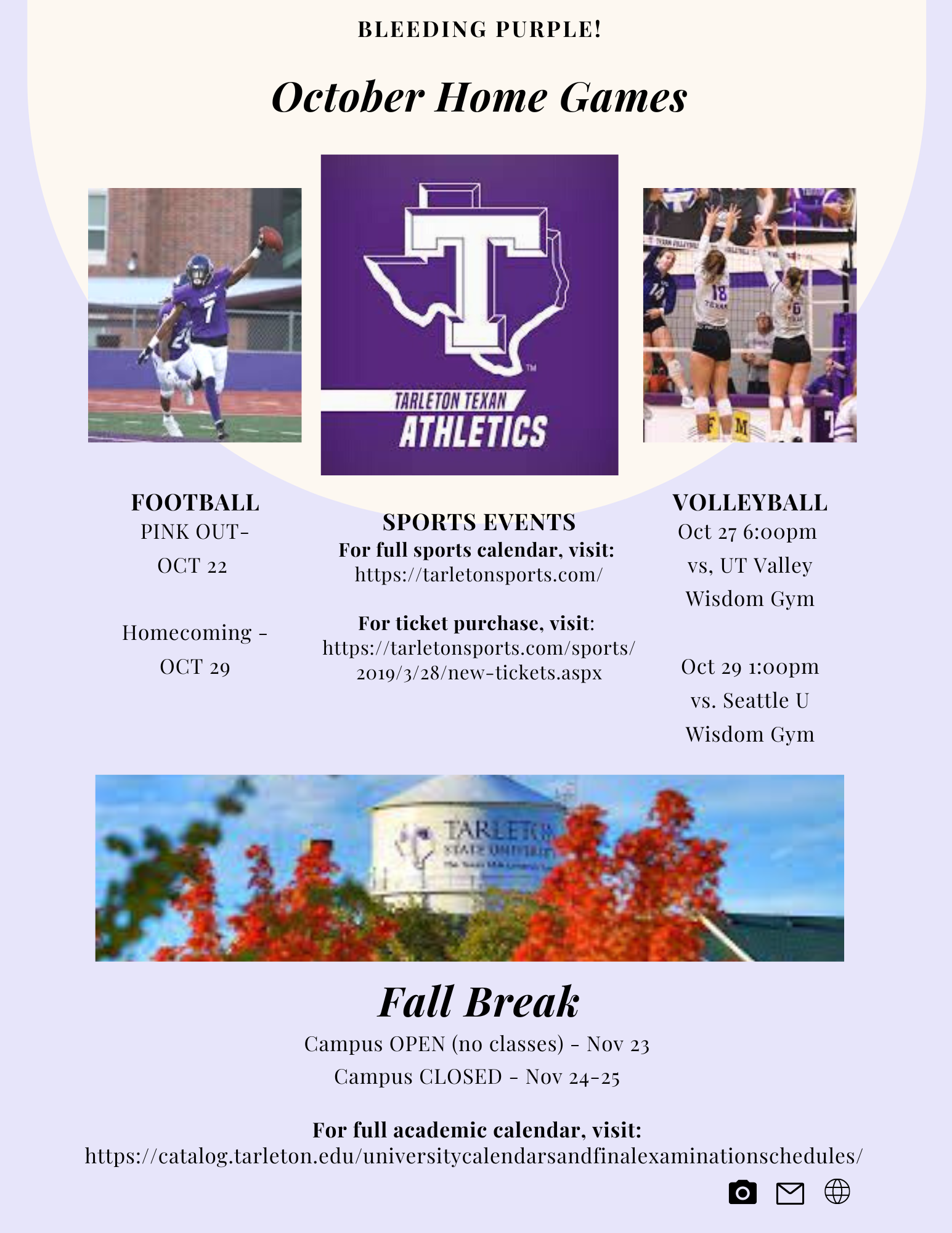 Tarleton Email October | The Tarleton State University Parent and Family Experience
